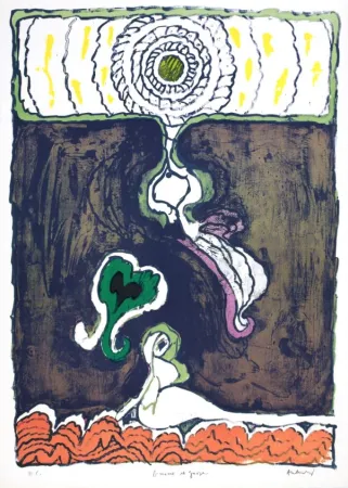 Litografia Alechinsky - Gnome et Gnose 1