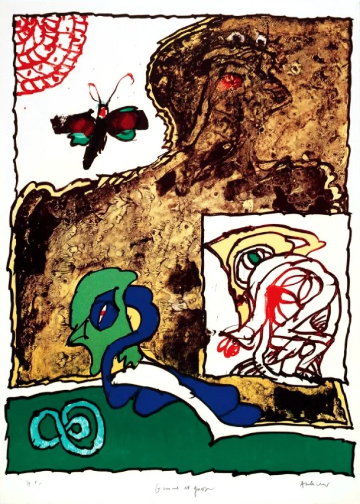 Litografia Alechinsky - Gnome et Gnose 4