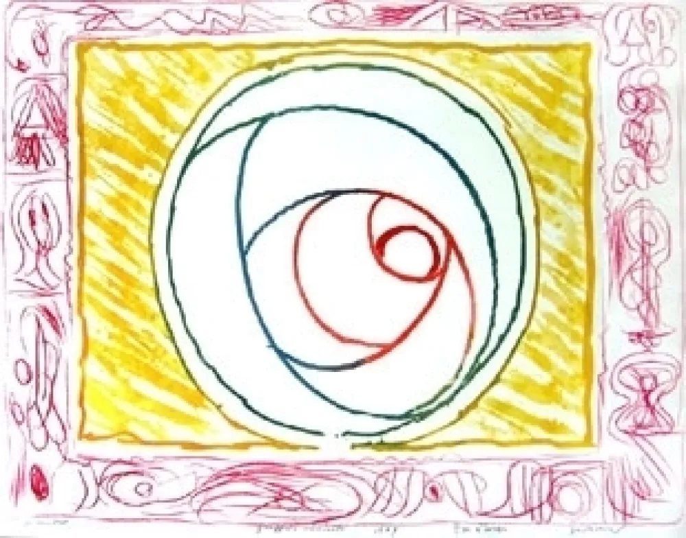 Incisione Alechinsky - Graffiti sélénite 