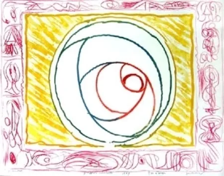 Incisione Alechinsky - Graffiti sélénite 