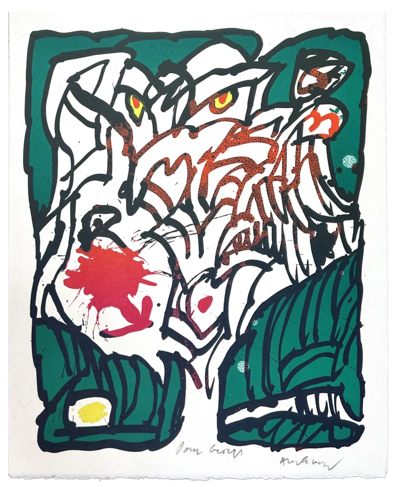 Litografia Alechinsky - Hommage à Giorgio Soavi