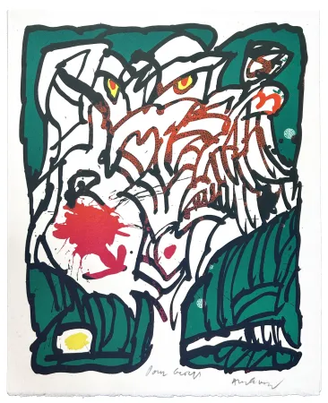 Litografia Alechinsky - Hommage à Giorgio Soavi