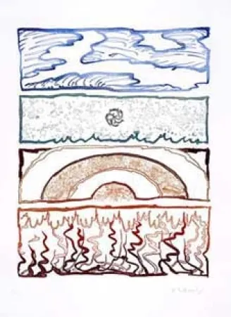 Incisione Alechinsky - Idem polychrome