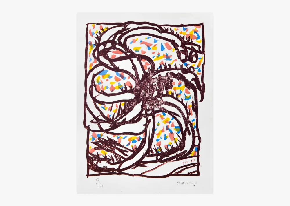 Litografia Alechinsky - Jantes et jambes