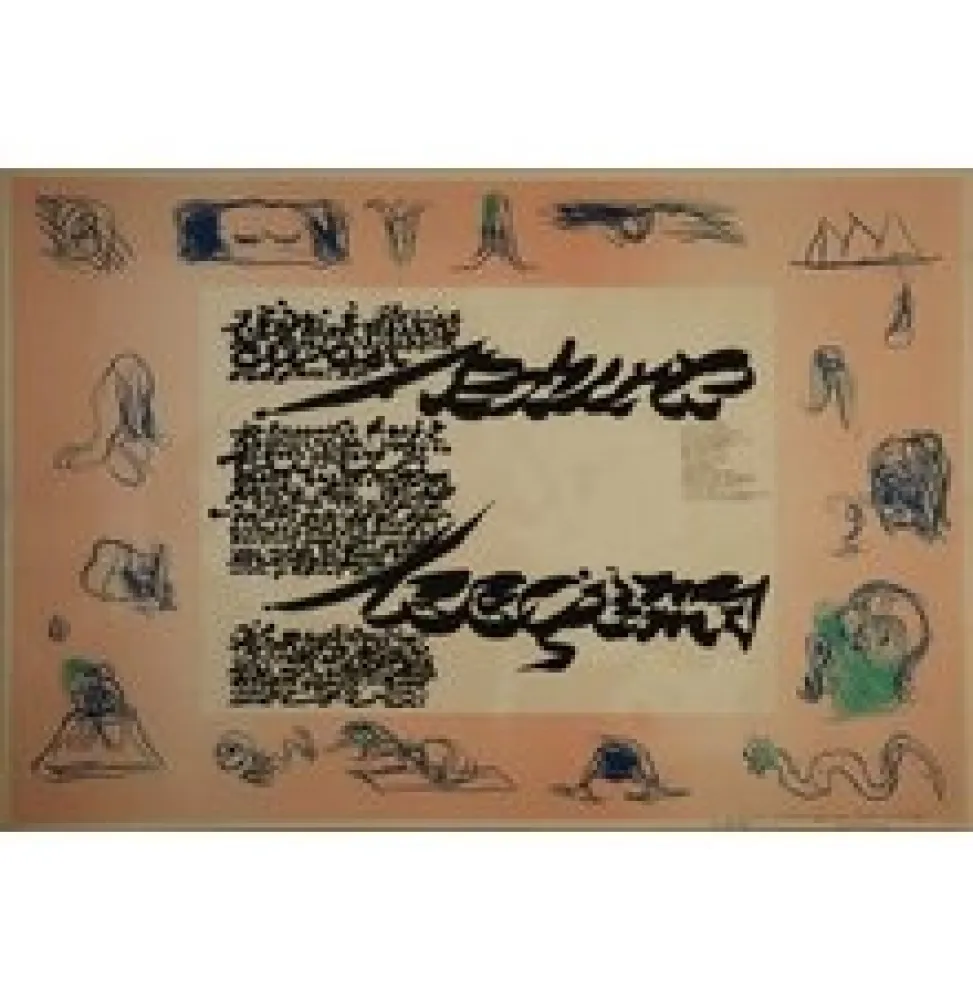 Litografia Alechinsky - J'ecris à Gloria