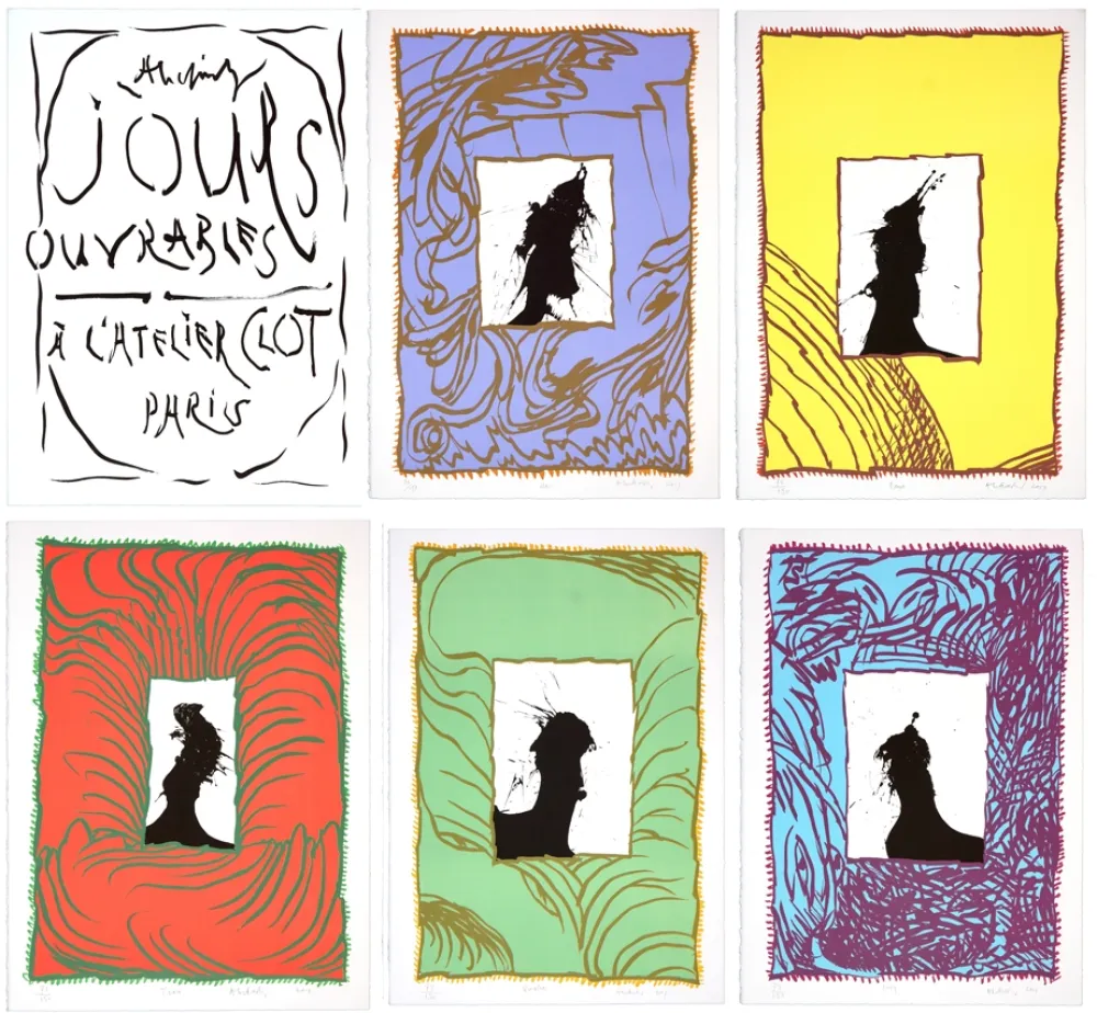 Litografia Alechinsky - Jours Ouvrables (Complete portfolio)