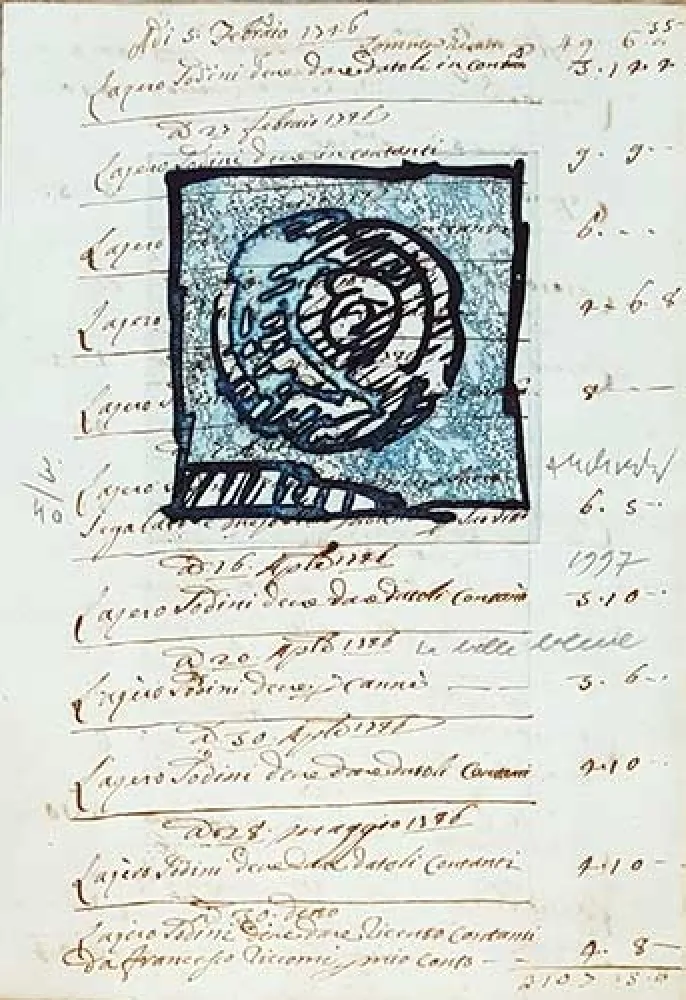 Incisione Alechinsky - La belle bleue