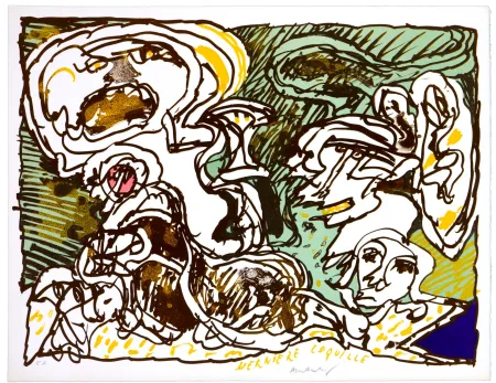 Litografia Alechinsky - La dernière coquille