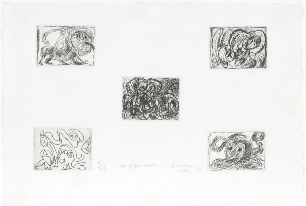 Acquaforte Alechinsky - La ligne seule