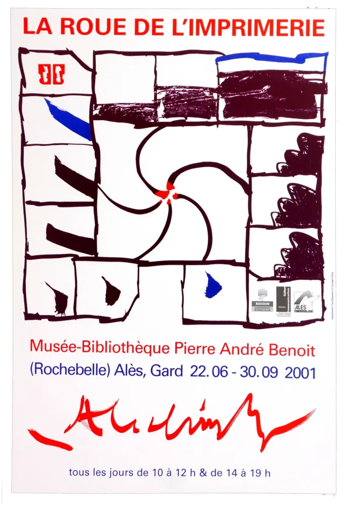 Manifesti Alechinsky - La Roue de l'imprimerie