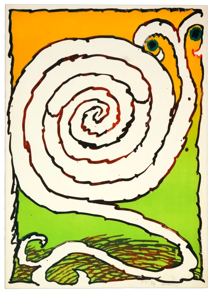 Litografia Alechinsky - Labyrinthe d'Apparat I