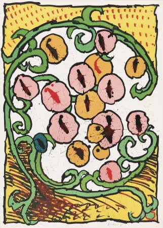 Litografia Alechinsky - Labyrinthe d’apparat I