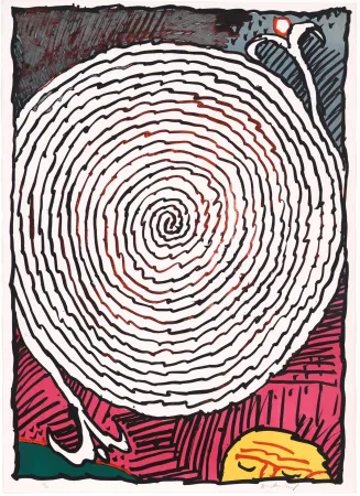 Litografia Alechinsky - Labyrinthe d’apparat IV