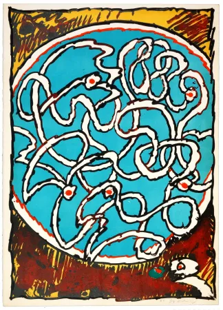 Litografia Alechinsky - Labyrinthes d’Apparat II