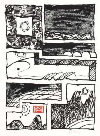 Litografia Alechinsky - Le cachet faisant foi