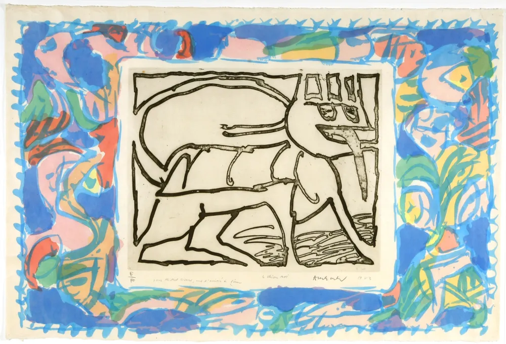 Acquaforte Alechinsky - Le Chien Roi