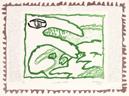 Acquaforte Alechinsky - Le chien roi – De toutes parts