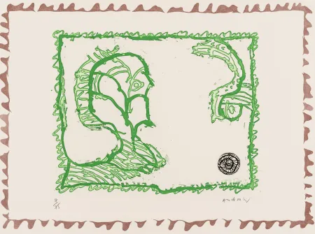 Acquaforte Alechinsky - Le chien roi - Gueule de Proue