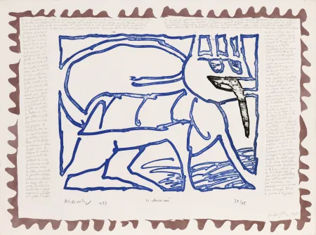 Acquaforte Alechinsky - Le chien roi – Le chien roi