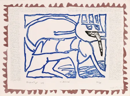 Acquaforte Alechinsky - Le chien roi – Le chien roi