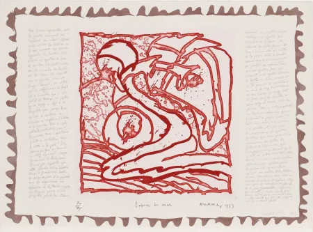 Acquaforte Alechinsky - Le chien roi – Papier de mur