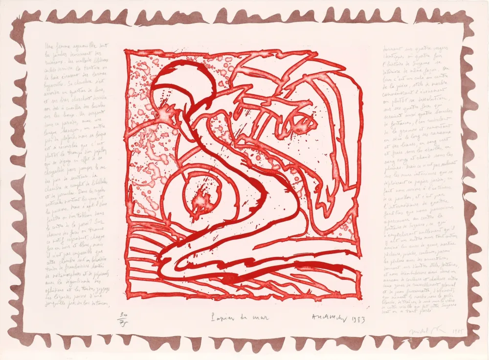 Acquaforte Alechinsky - Le chien roi – Papier de mur