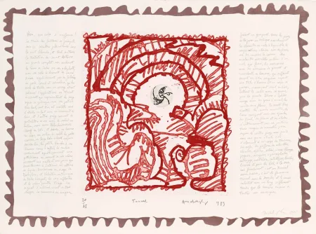 Acquaforte Alechinsky - Le chien roi – Tunnel