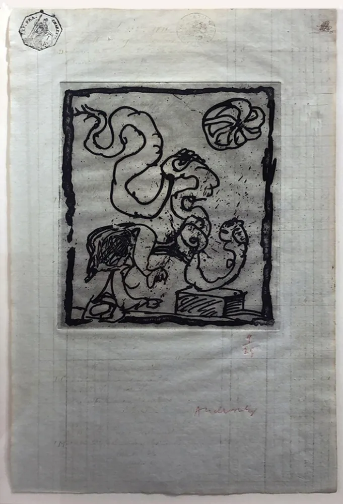 Acquaforte Alechinsky - Le dimanche du comptable