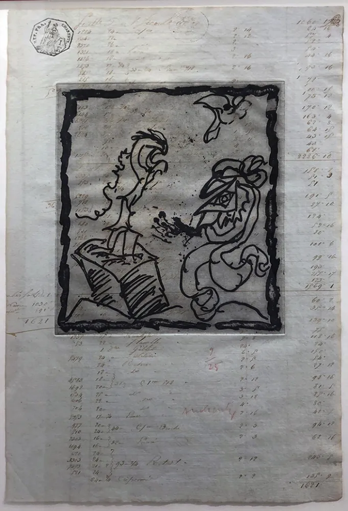 Acquaforte Alechinsky - Le dimanche du comptable