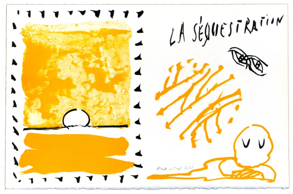 Litografia Alechinsky - Le rêve de l'ammonite 1