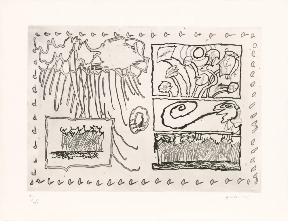 Acquaforte Alechinsky - Le rêve de l’ammonite