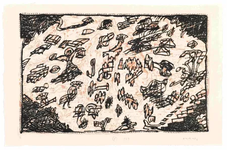 Acquaforte Alechinsky - Le Sauve qui peut de Rocquencourt