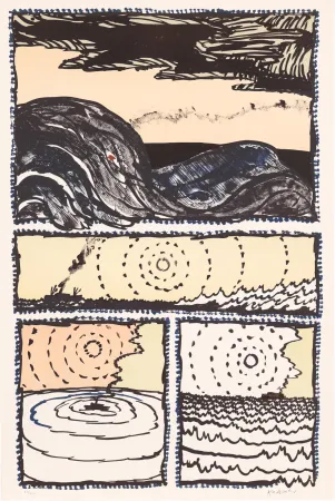 Litografia Alechinsky - Le Volturno 02