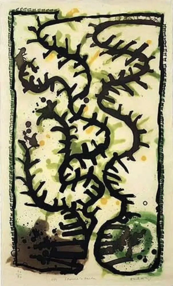 Incisione Alechinsky - Les jardins d'Eléronore