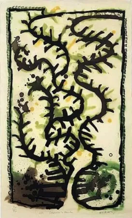 Incisione Alechinsky - Les jardins d'Eléronore