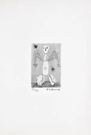 Acquaforte Alechinsky - Les métiers 07: Le soldat méconnu