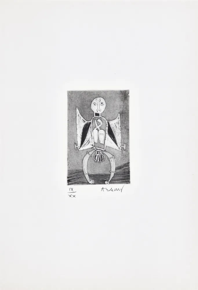 Acquaforte Alechinsky - Les métiers 08: Le garagiste