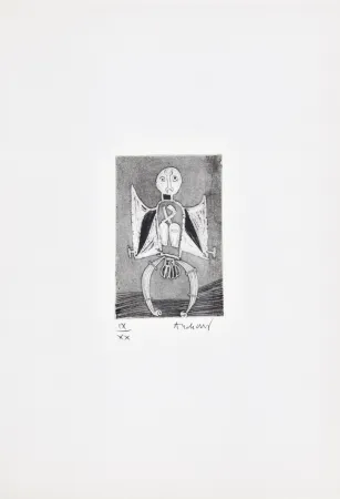 Acquaforte Alechinsky - Les métiers 08: Le garagiste