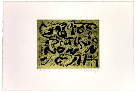 Litografia Alechinsky - Les ombres