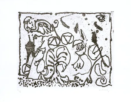 Acquaforte Alechinsky - Les points sans les i