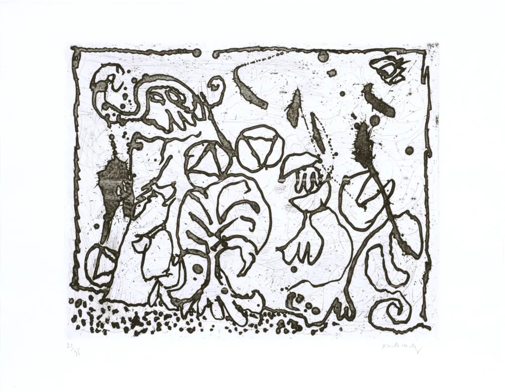 Acquaforte Alechinsky - Les points sans les i