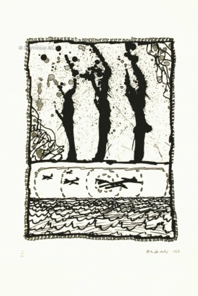 Acquaforte E Acquatinta Alechinsky - Les trois coups