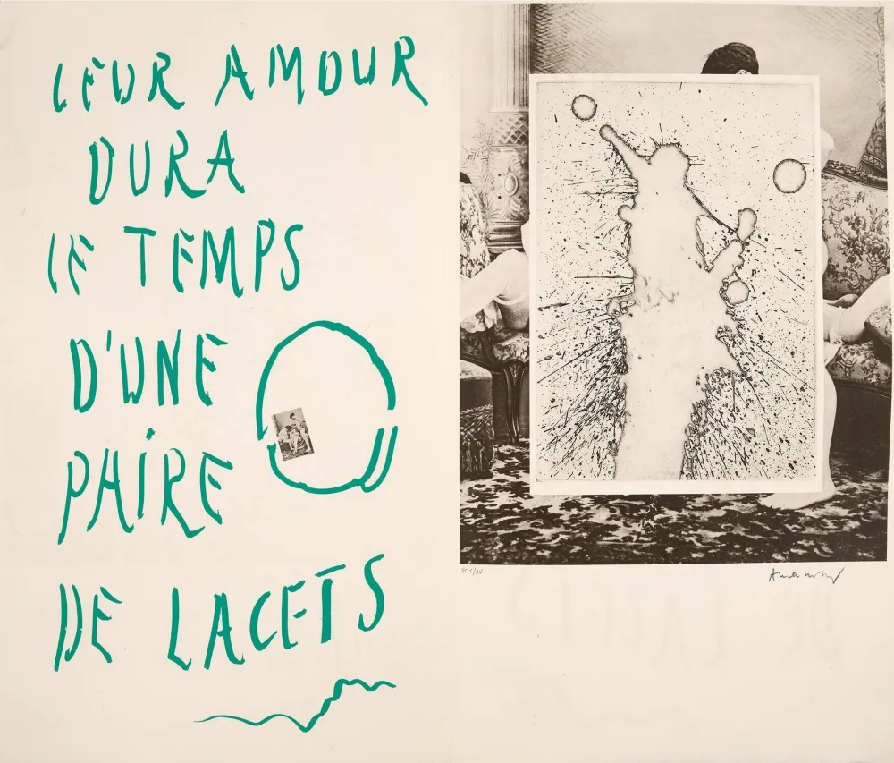 Acquaforte Alechinsky - Leur amour dura le temps d’une paire de lacets