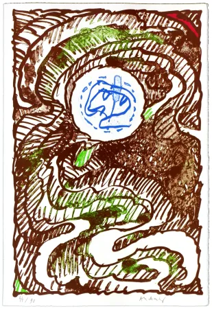 Incisione Alechinsky - L'excédante 1