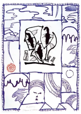 Acquaforte E Acquatinta Alechinsky - L'homme de Tollund