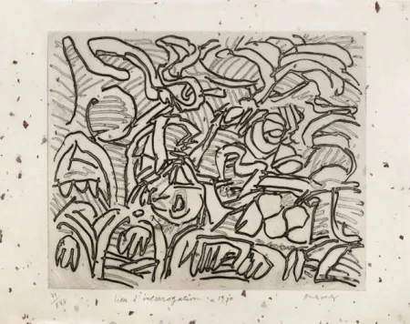 Incisione Alechinsky - Lieu d'interrogation