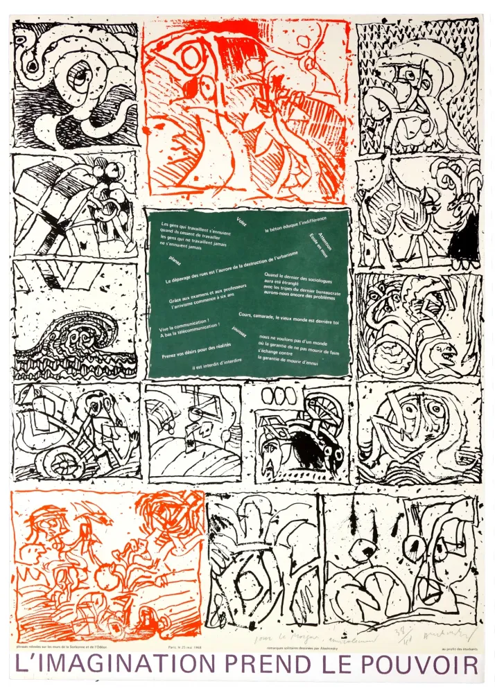 Litografia Alechinsky - L'imagination prend le pouvoir