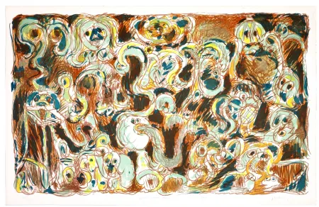 Litografia Alechinsky - L'inconditionnement humain