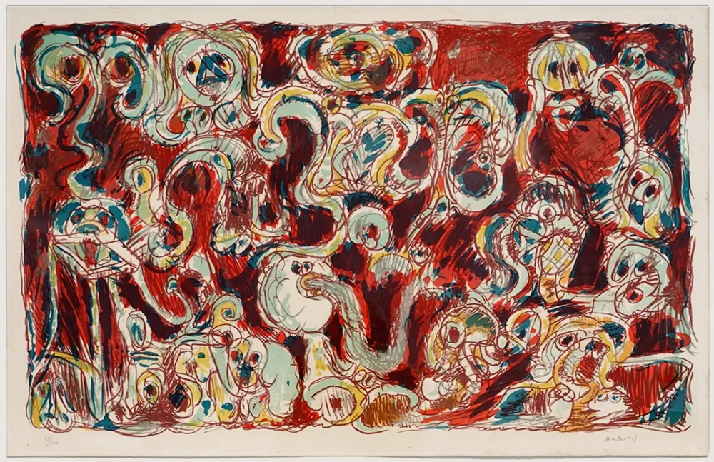 Litografia Alechinsky - L'inconditionnement humain