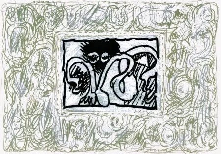 Linoincisione Alechinsky - Lino-litho